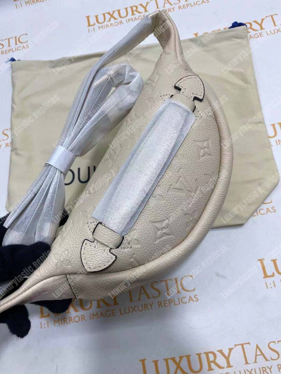 LV Monogram Empreinte Bumbag Creme Beige
