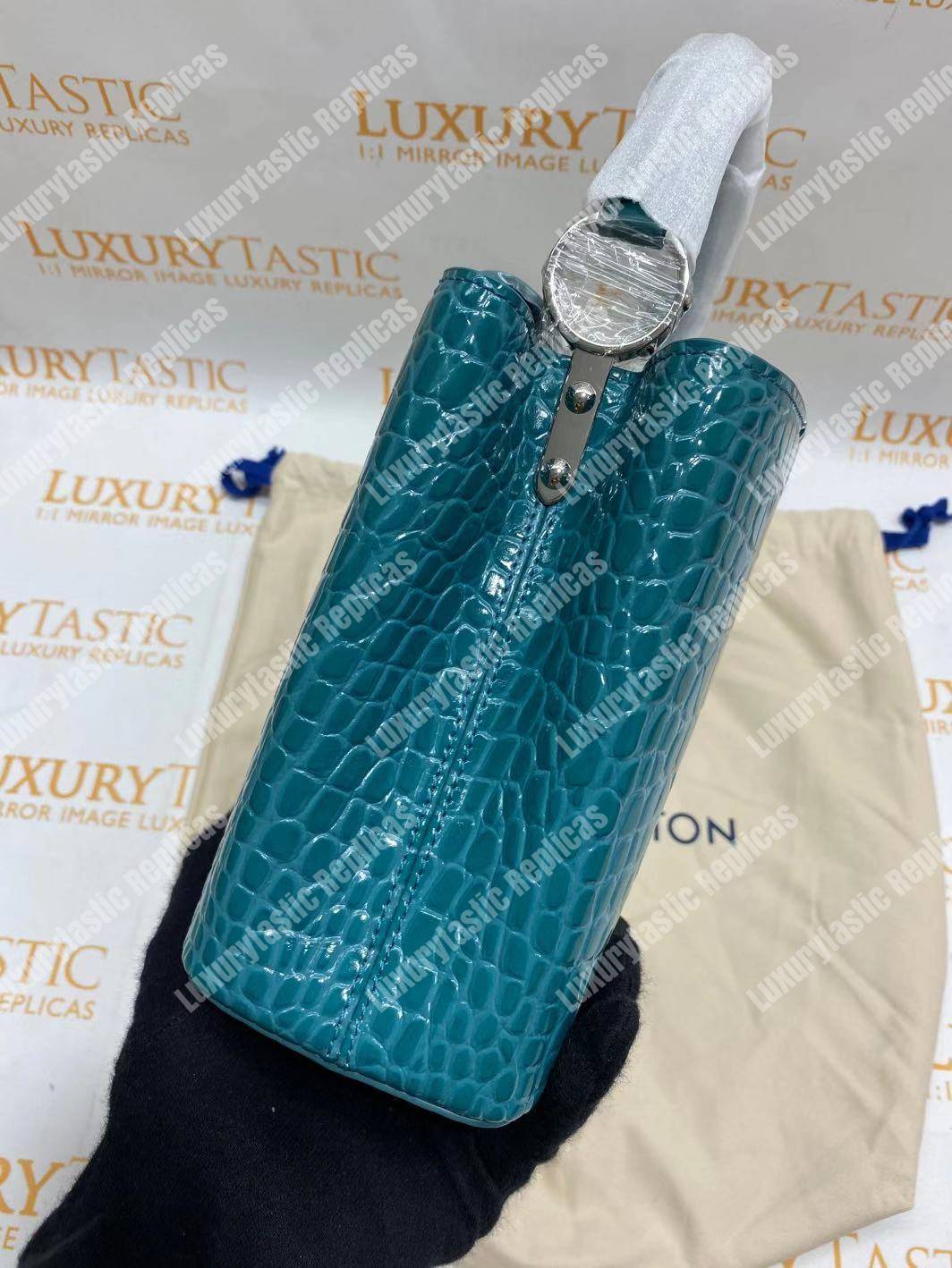LV Capucines BB Crocodilien Brillant Cactus