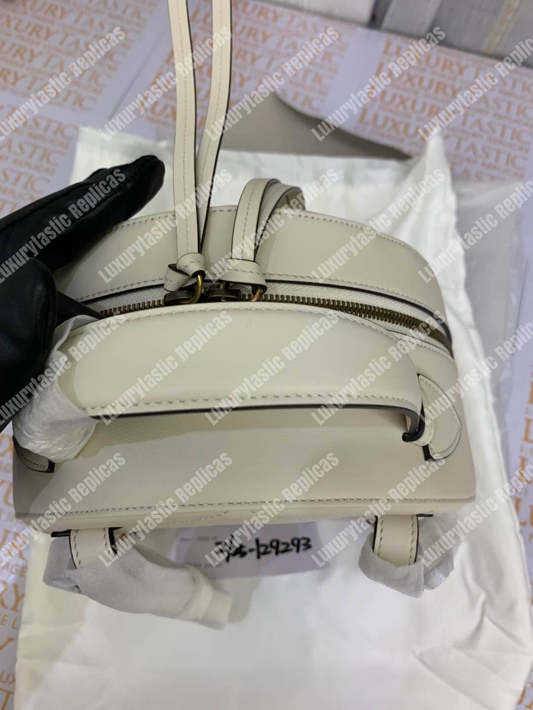 G*u*i gg marmont quilted leather backpack white
