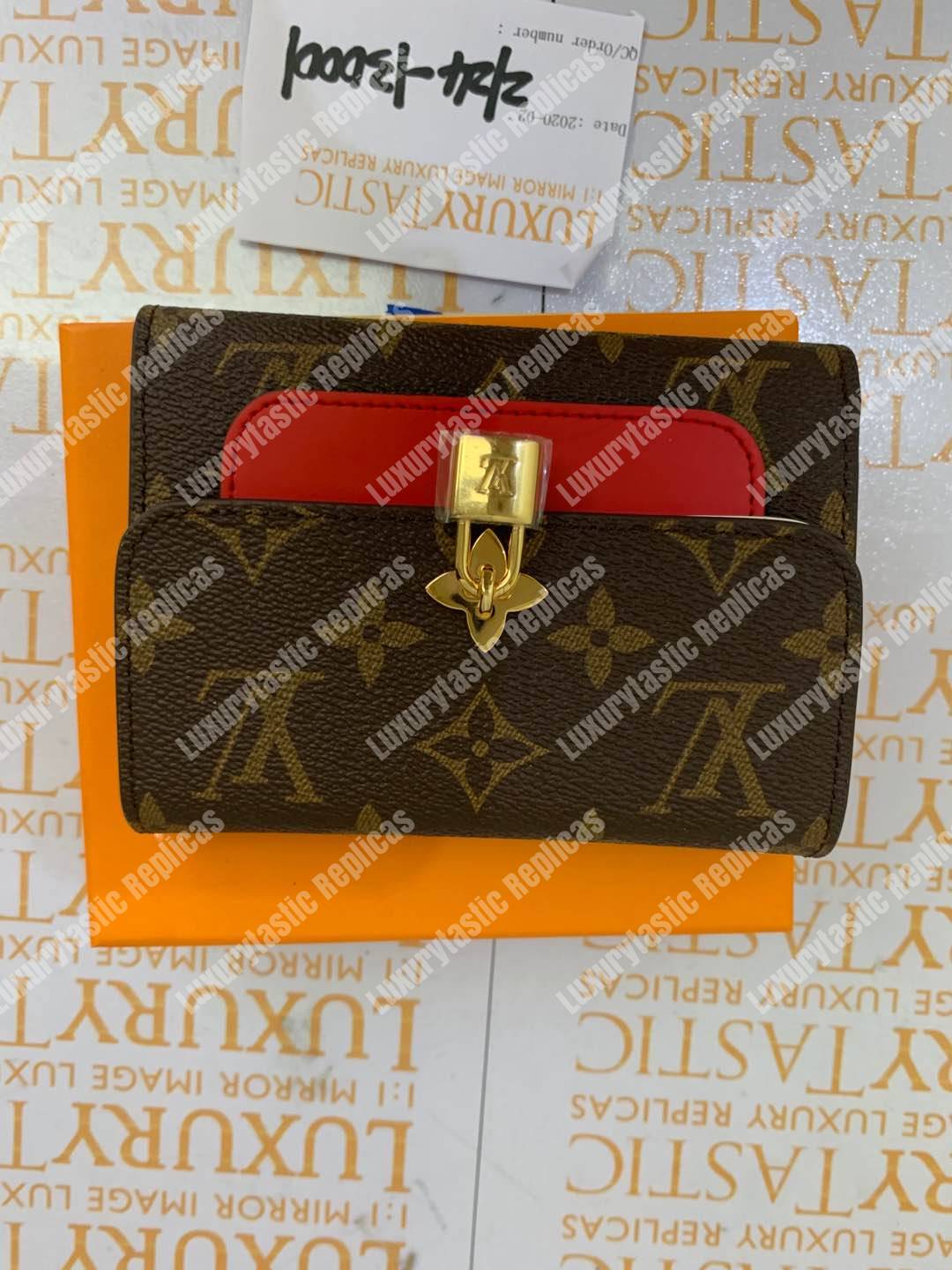 LV Flower Compact Wallet Monogram Coquelicot