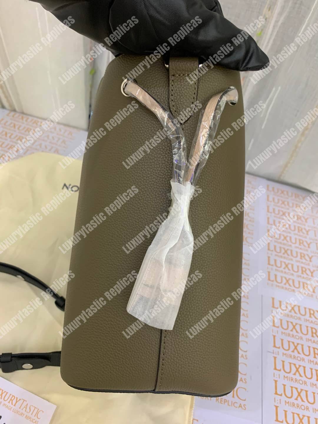 LV LockMe Bucket Laurier Toffee Latte Black