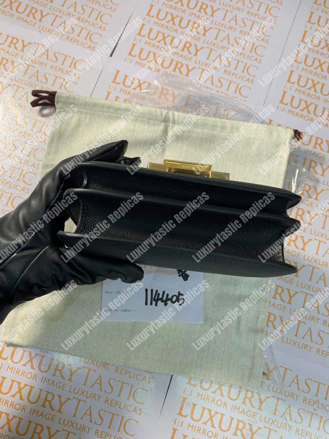 H**mes constance 18 bag epsom black gold-hardware