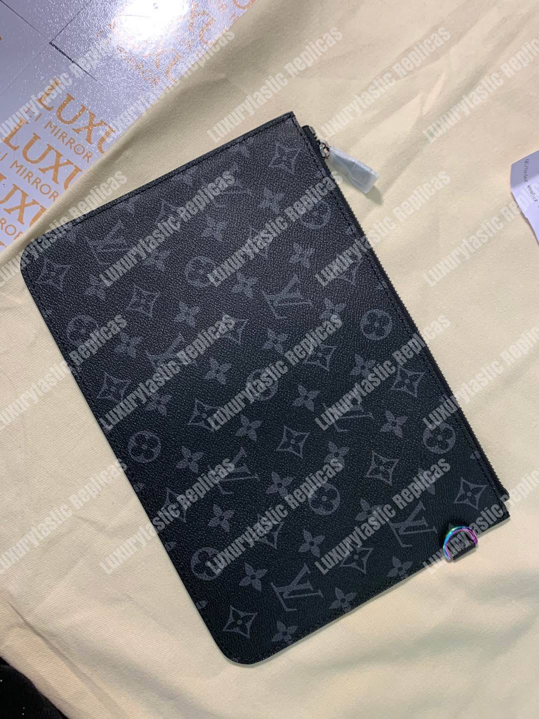 LV Cabas Light Tote Shoulder Bag Monogram Eclipse Canvas