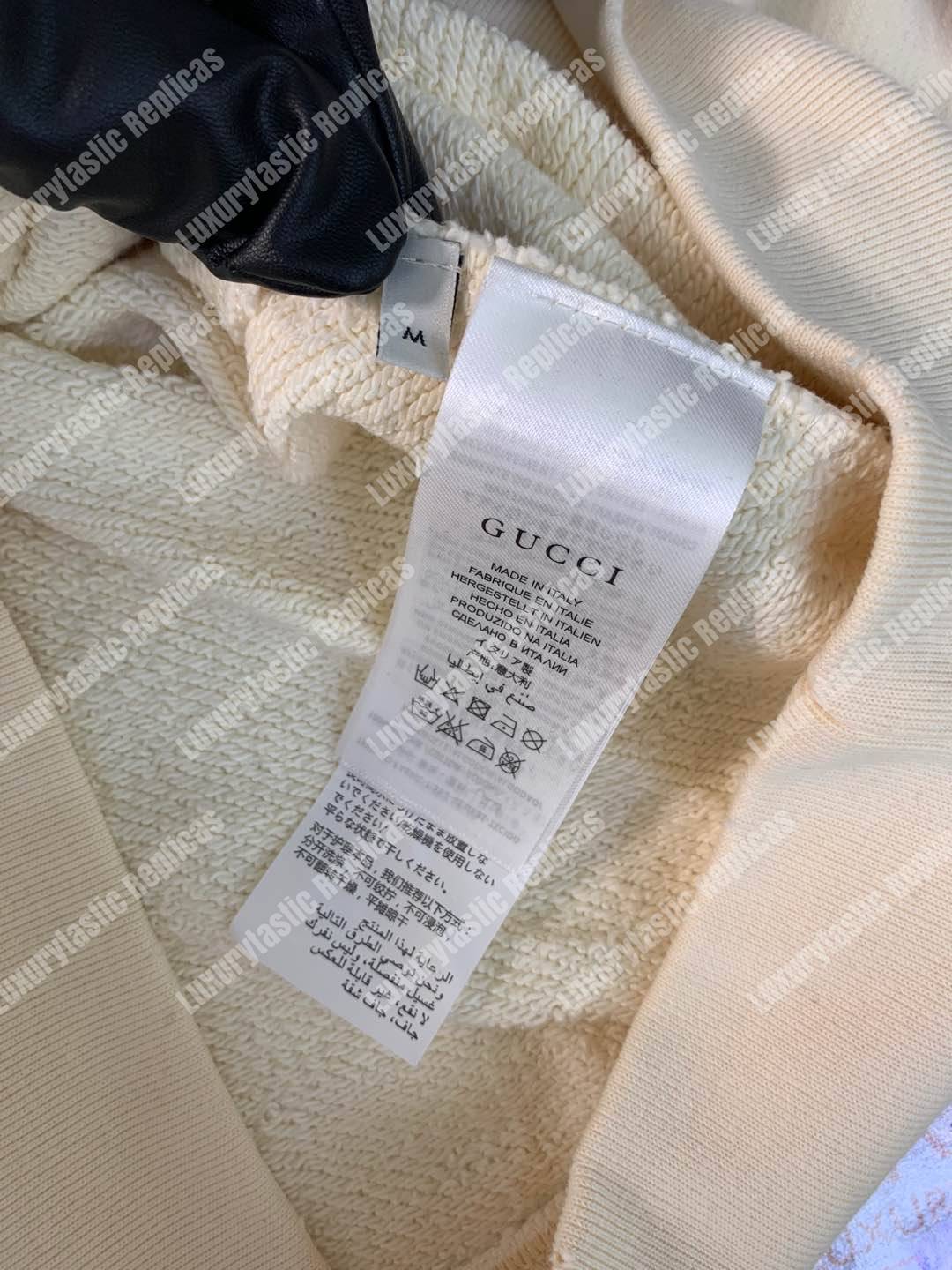 G*u*i oversize sweatshirt with G*u*i logo white
