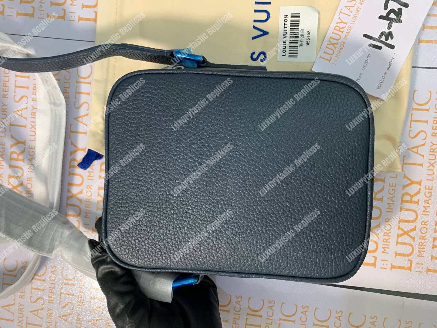 LV Danube Slim PM Navy Blue/Black