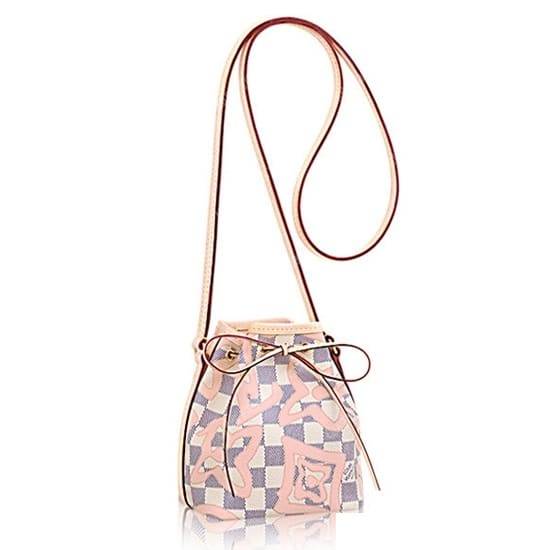 LV Nano Noe Shoulder Bag Damier Azur Canvas