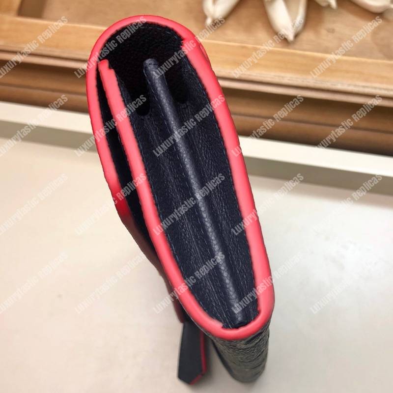 LV Pont-Neuf Wallet Monogram Empreinte leather Marine Rouge