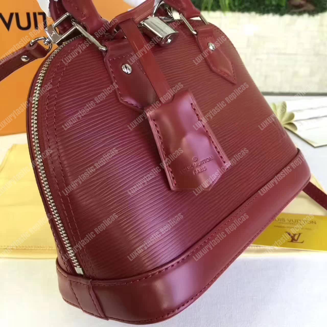 LV Alma BB Epi Leather Grenade