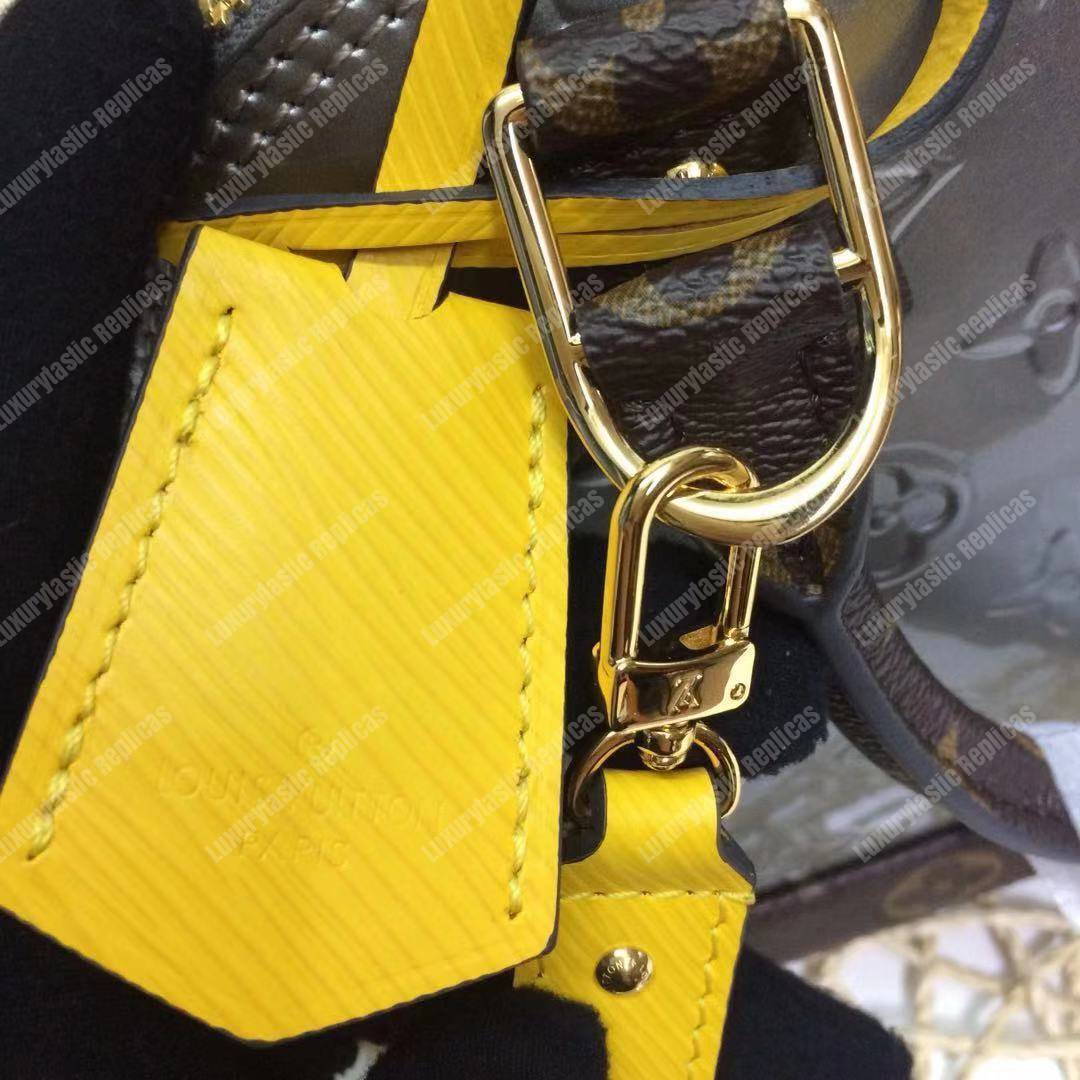 LV Alma BB Metallic Monogram Vernis Patent leather