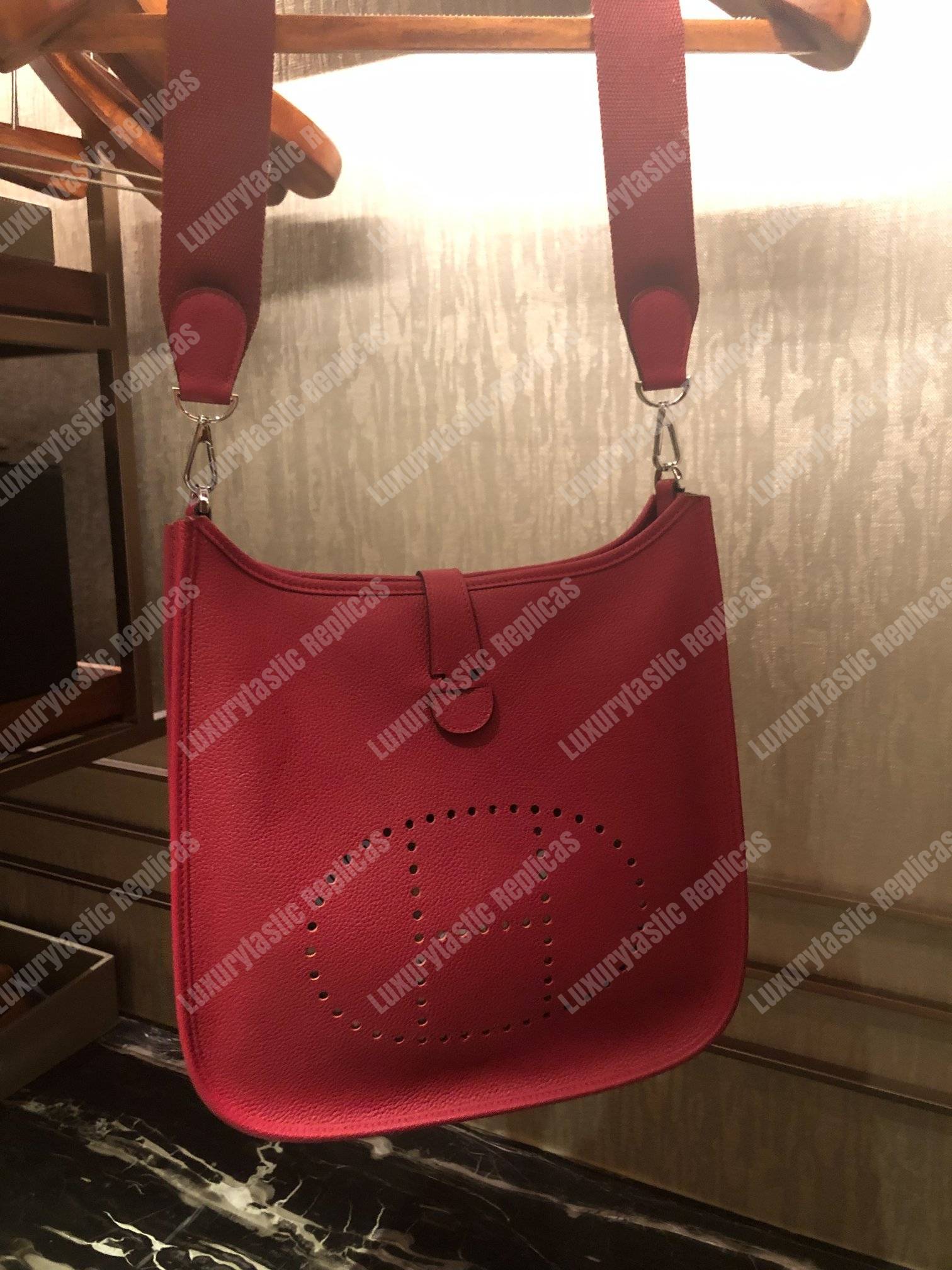 H**mes evelyne iii 29 clemence bag rose extreme