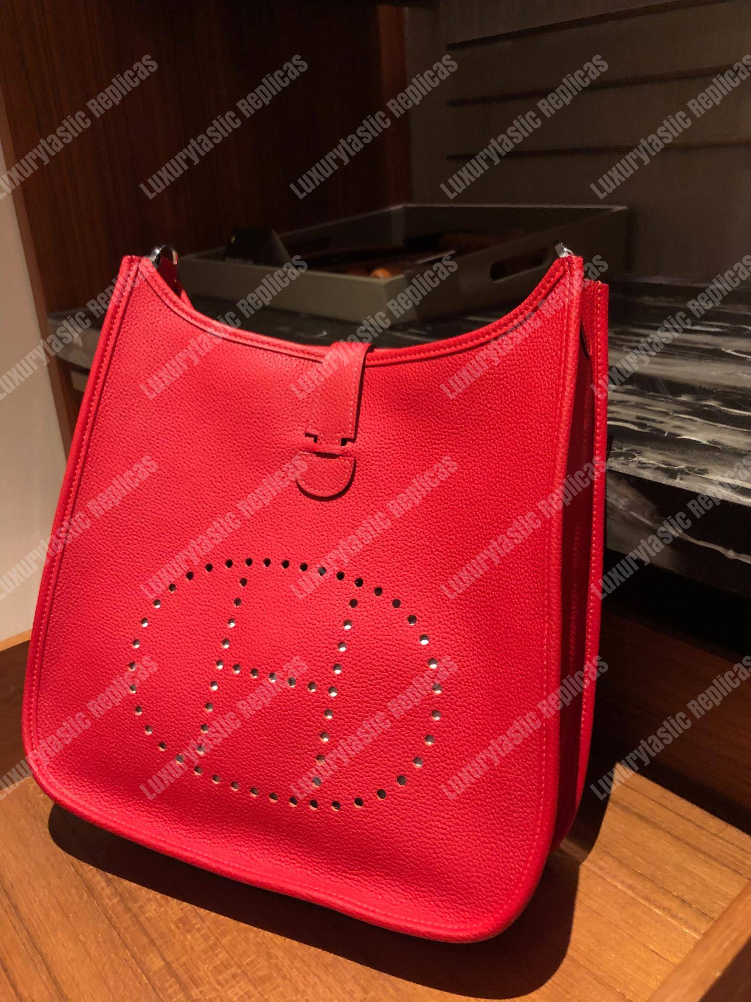 H**mes evelyne iii 29 clemence bag rouge red