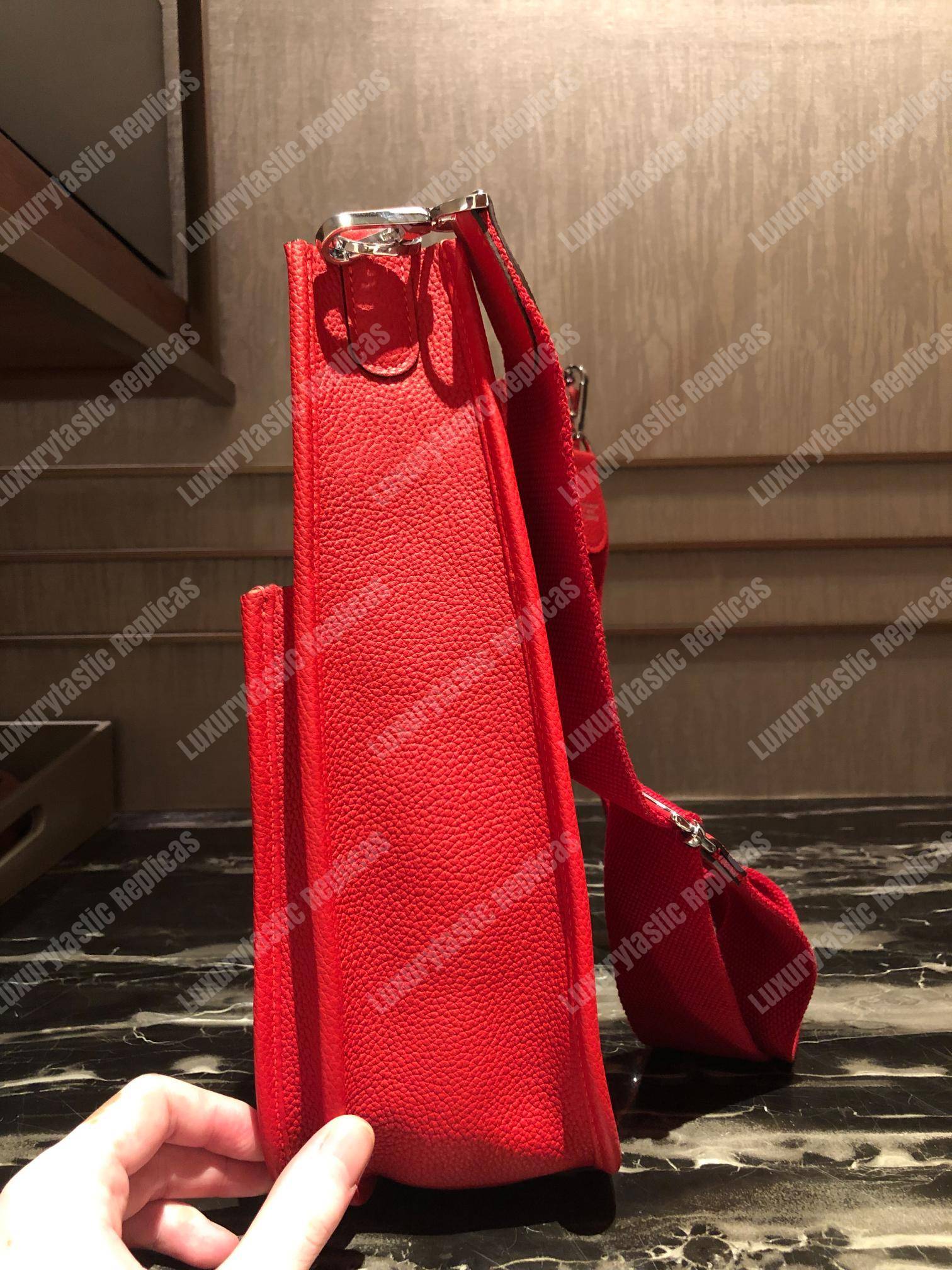 H**mes evelyne iii 29 clemence bag rouge red