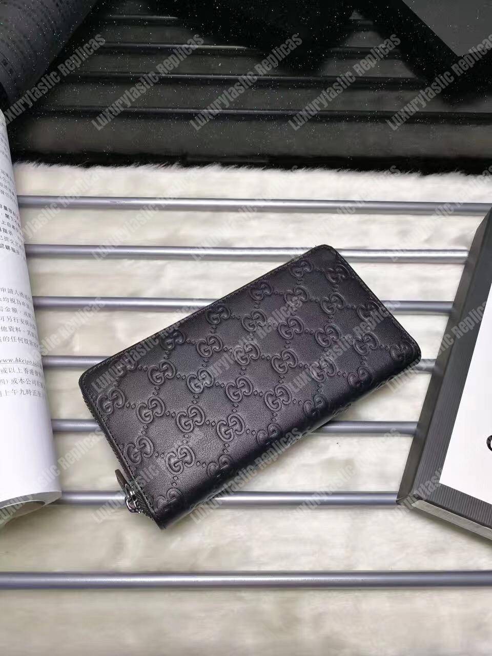 G*u*i gg G*u*issima signature zip around wallet black