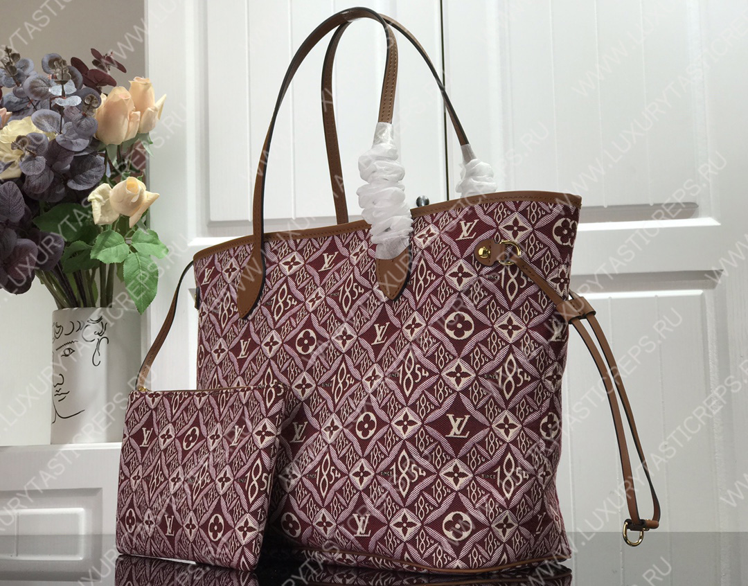 l**is V*t*n neverfull mm since 1854 red/burgundy m57230