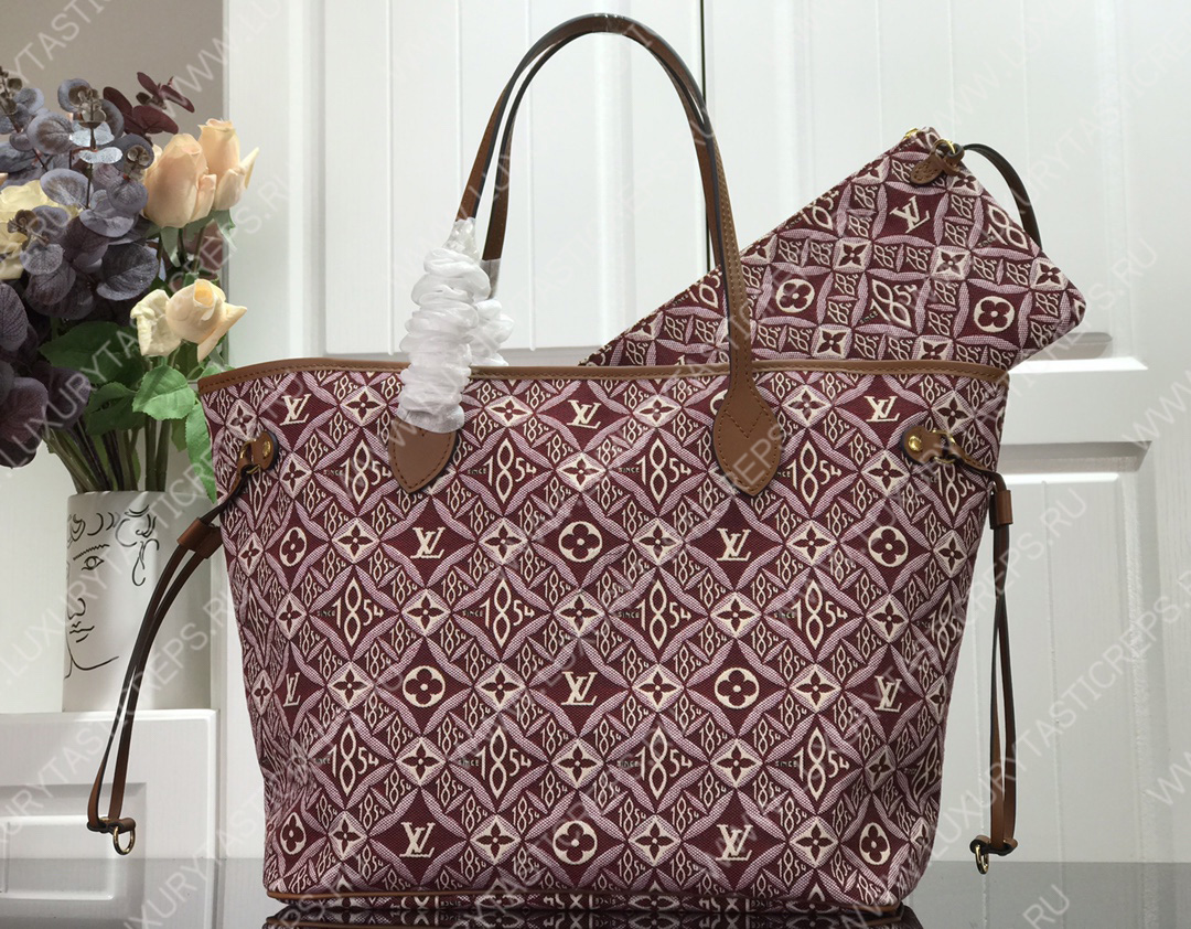 l**is V*t*n neverfull mm since 1854 red/burgundy m57230