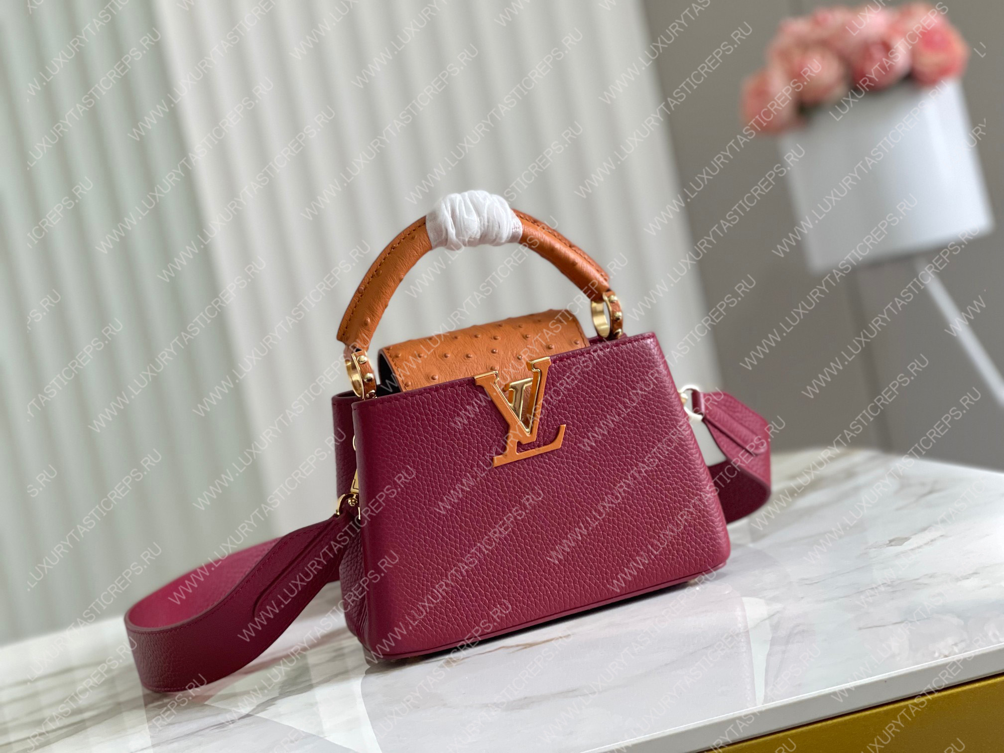 l**is V*t*n capucines mini griotte red / honey n81409
