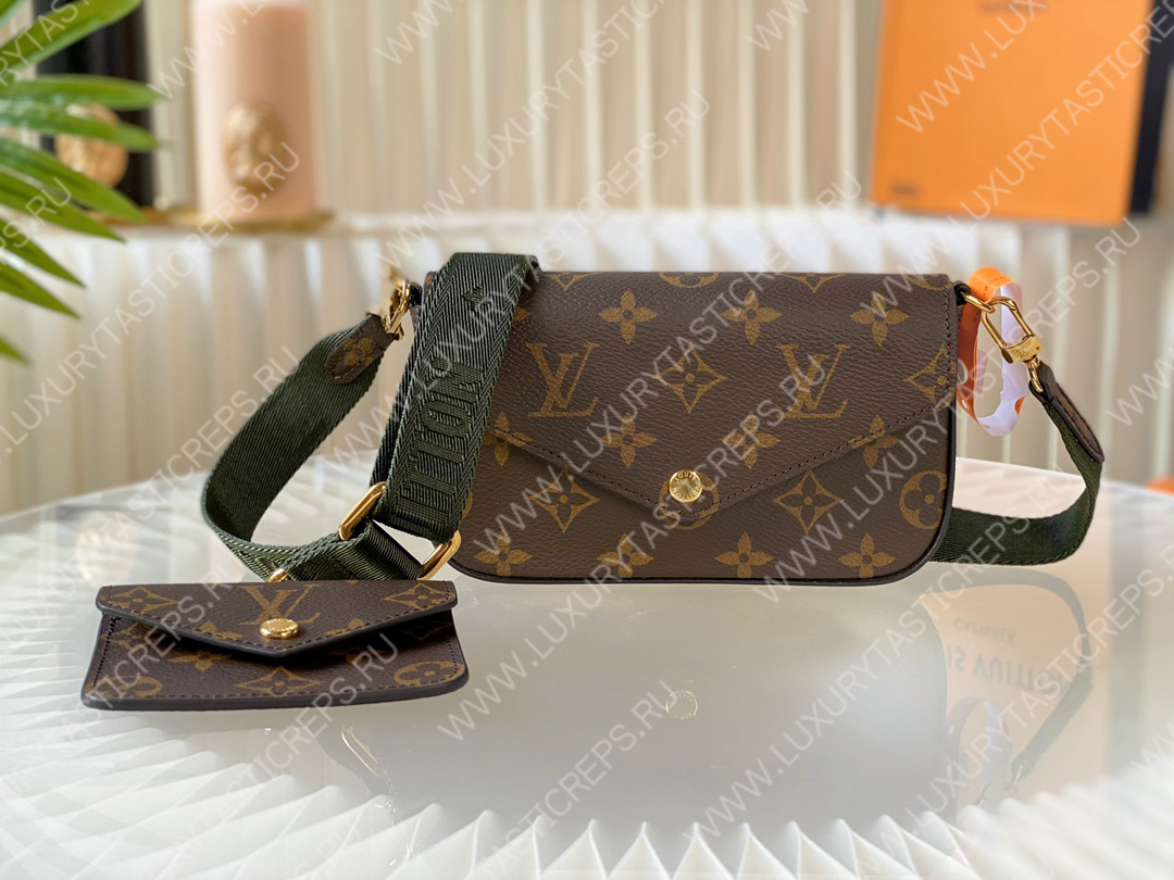 l**is V*t*n fÉlicie pochette khaki green m80091