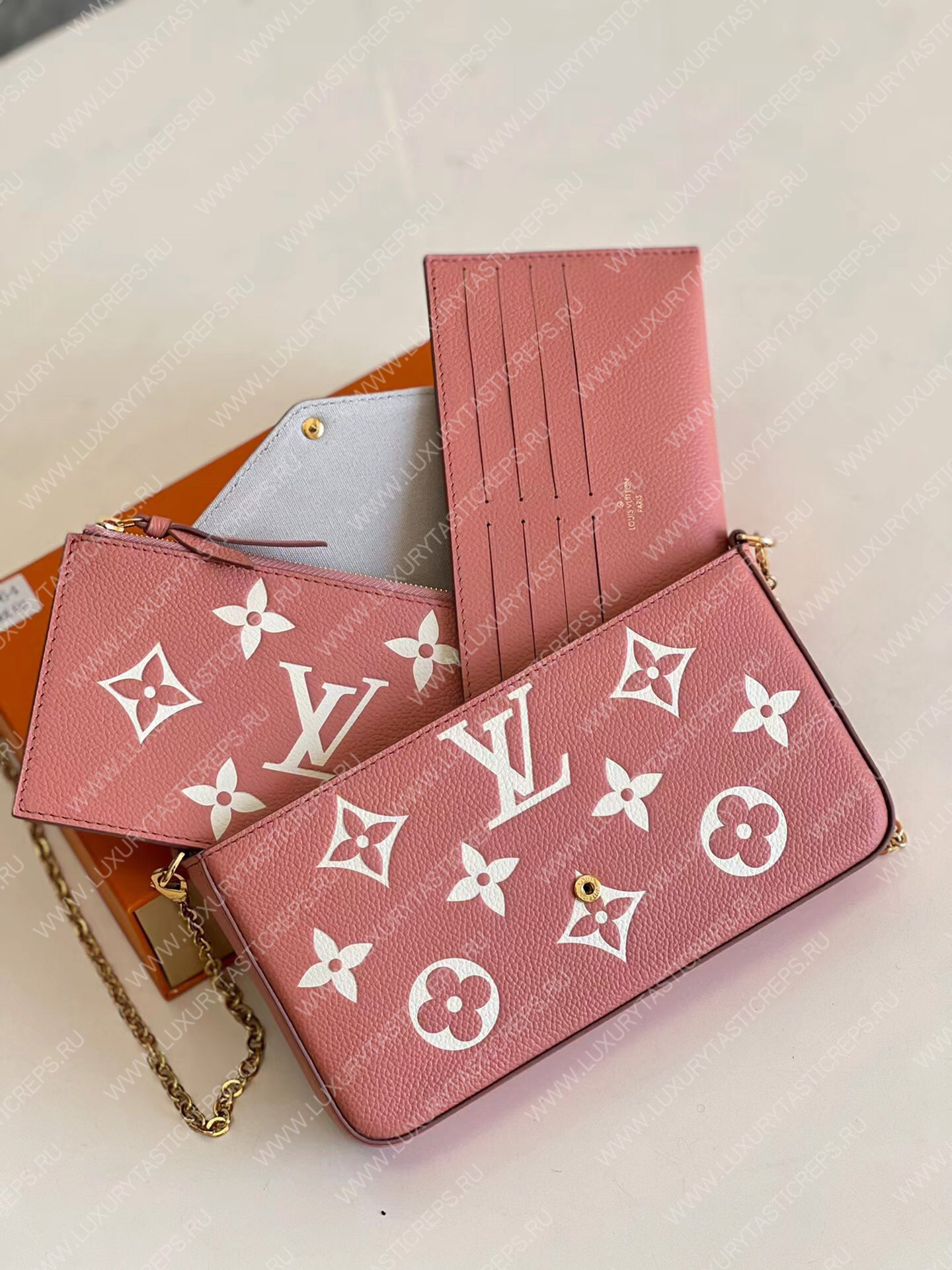 l**is V*t*n fÉlicie pochette white/rose m64064  style: m64