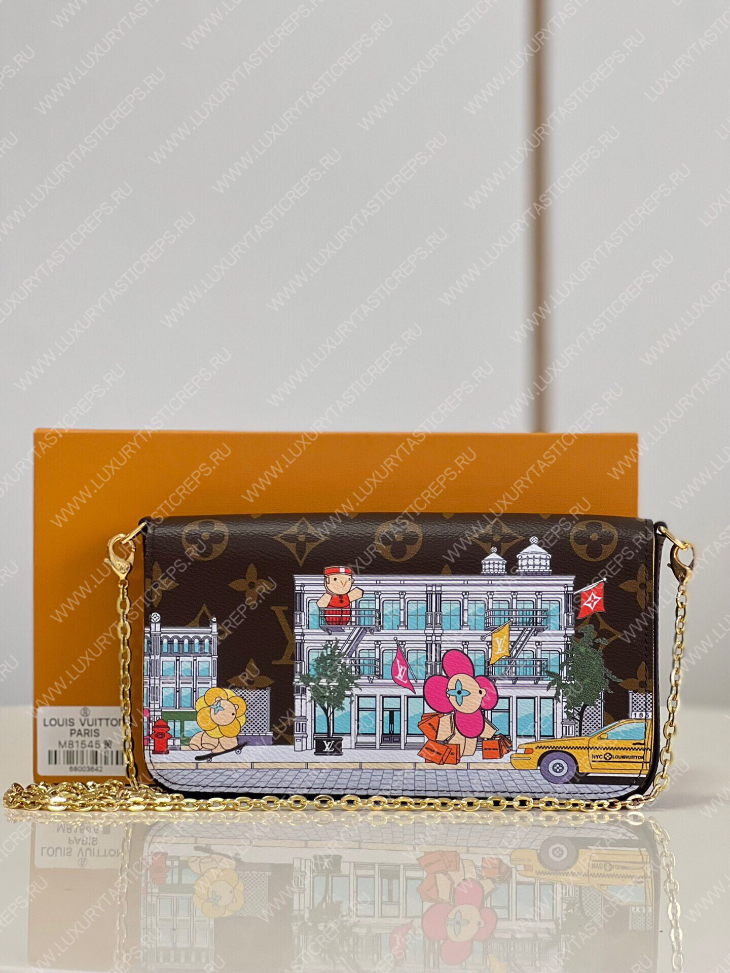 l**is V*t*n fÉlicie pochette cerise red m81545