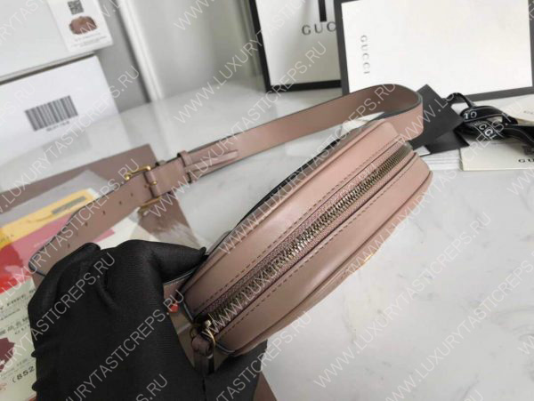 G*u*i gg marmont matelassé leather belt bag 476434 beige