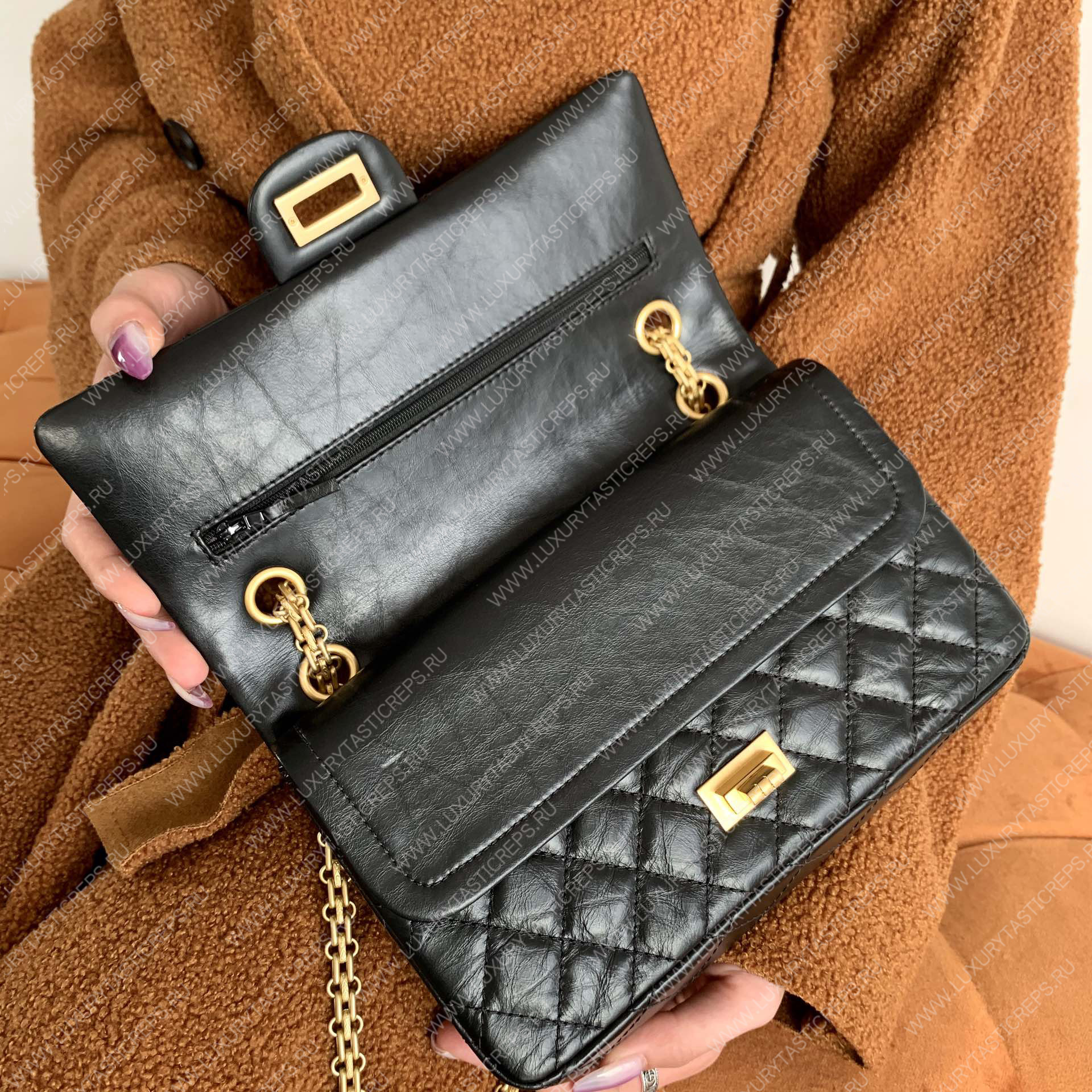 Ch*el reissue 2.55 bag black a37585