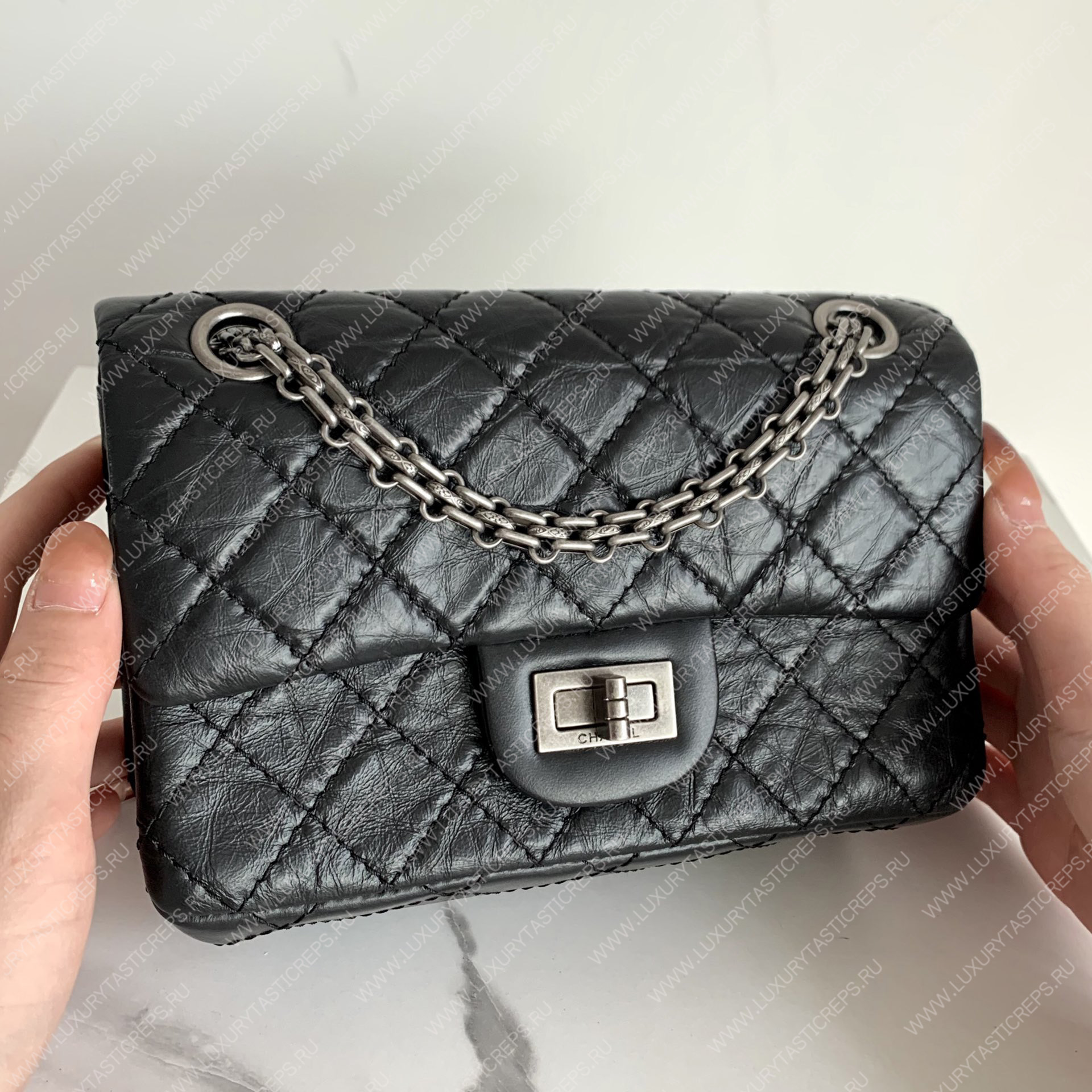 Ch*el reissue 2.55 bag black a37585