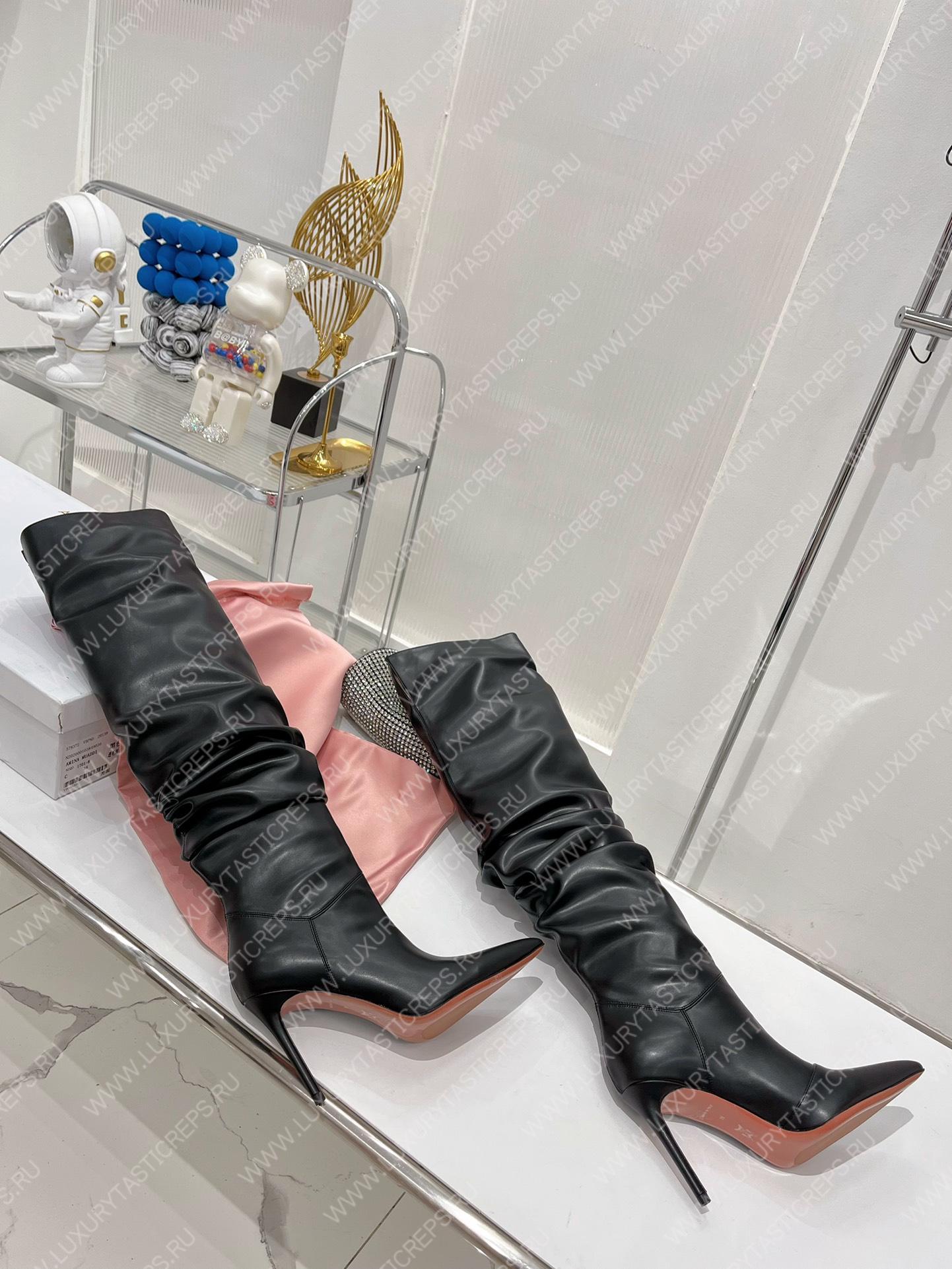 AMINA MUADDI JAHLEEL THIGH HIGH BOOT BLACK AM6000