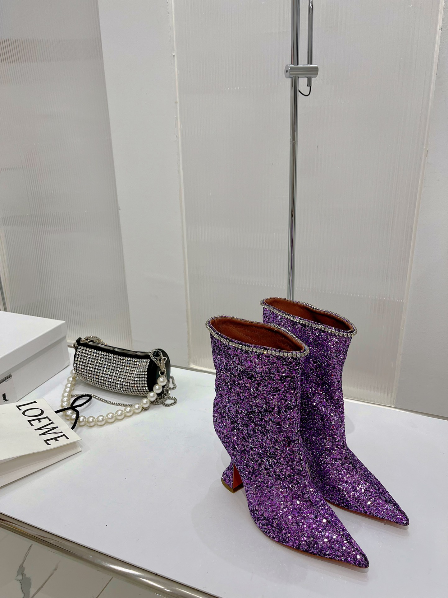 AMINA MUADDI FIONA BOOTIE PURPLE AM60002