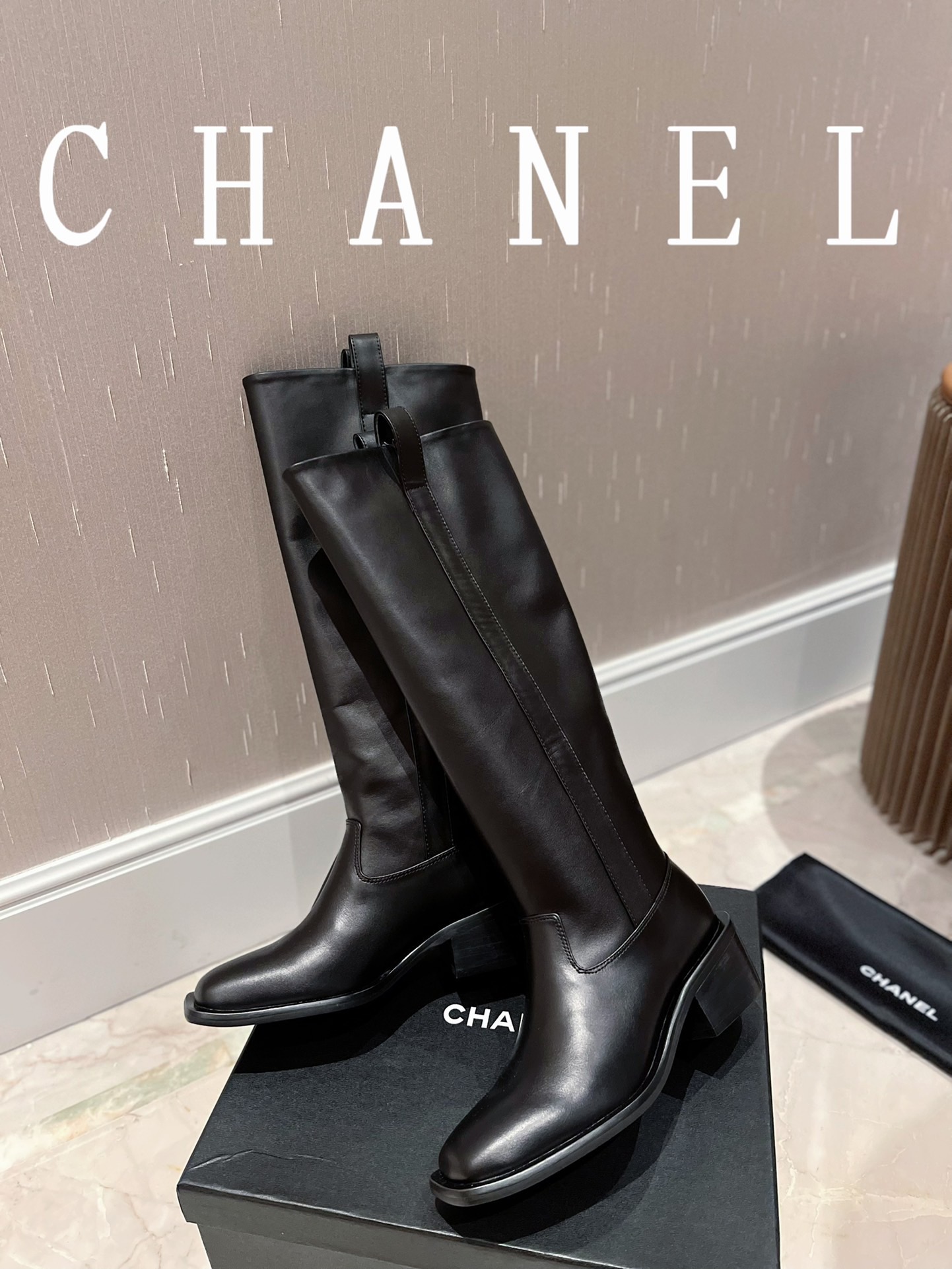Ch*el high boots black g38174
