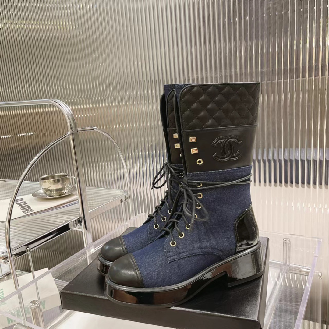 Ch*el lace-ups blue g37956