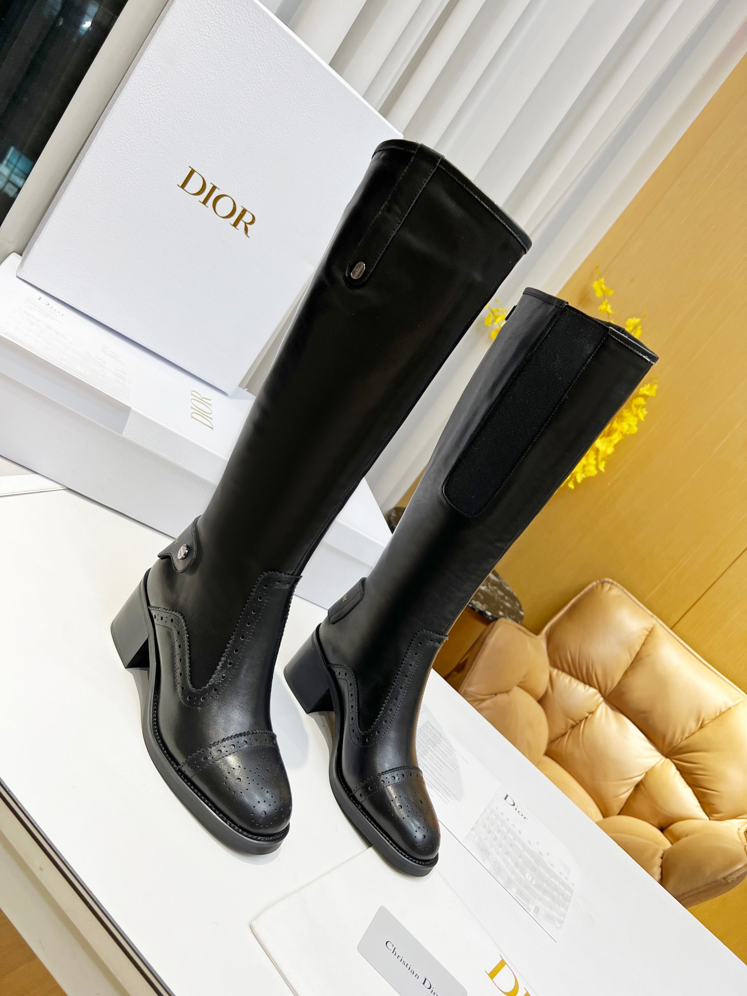 D*or d-folk heeled long boot black kci826vea_s900