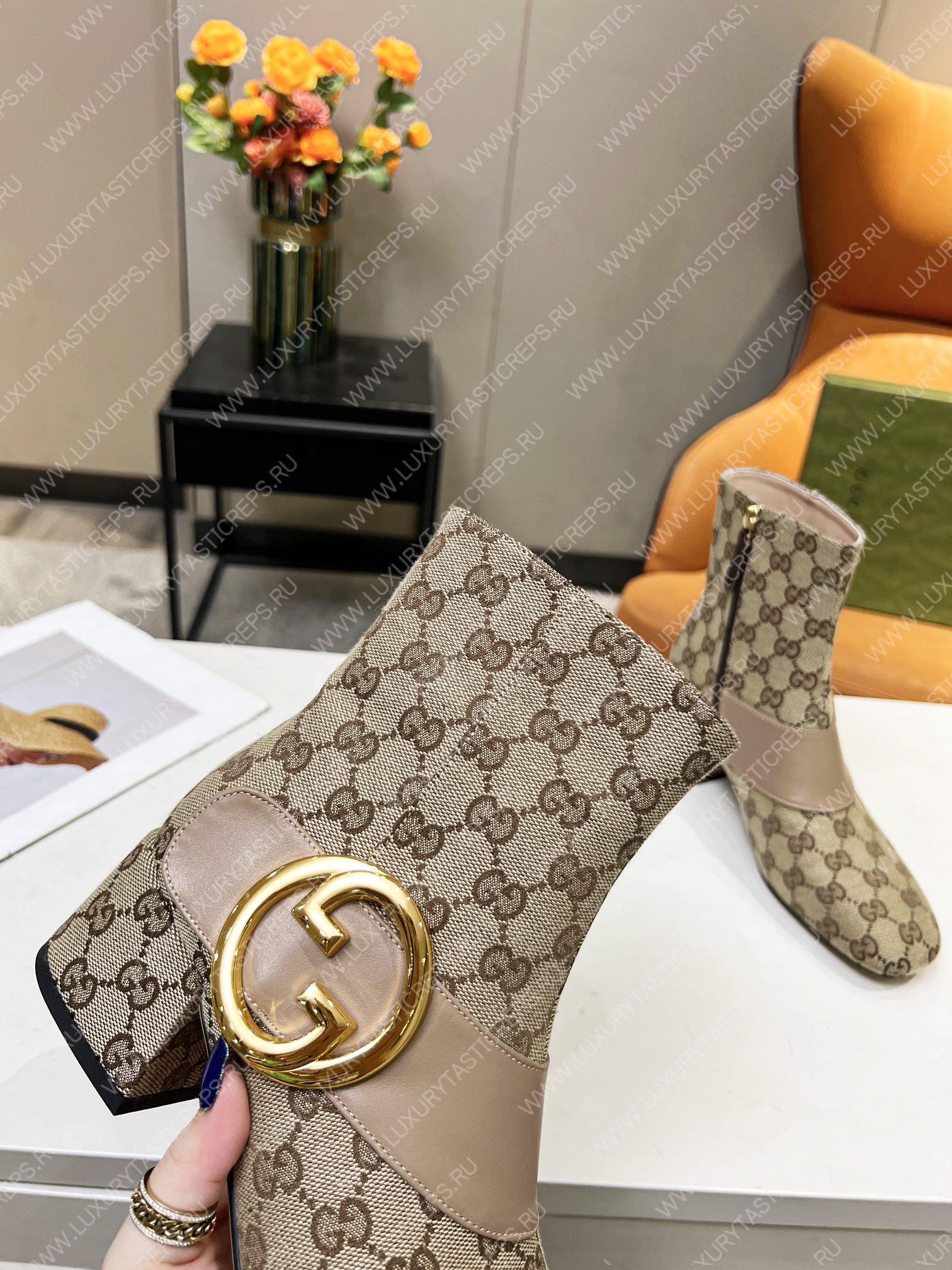 G*u*i women blondie ankle boot beige 700016
