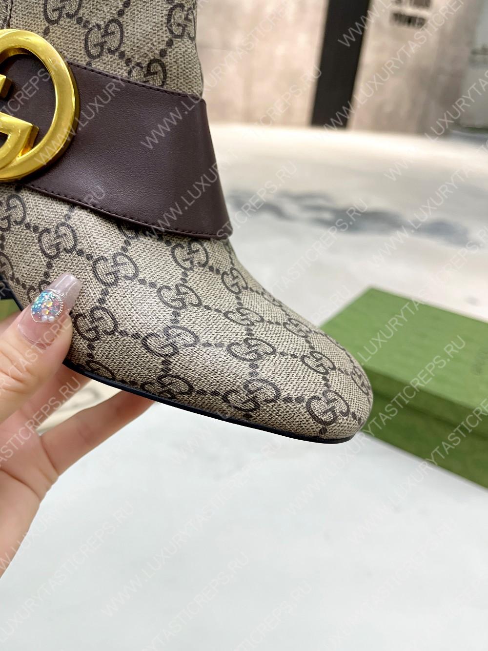 G*u*i blondie ankle boot beige & ebony 701706