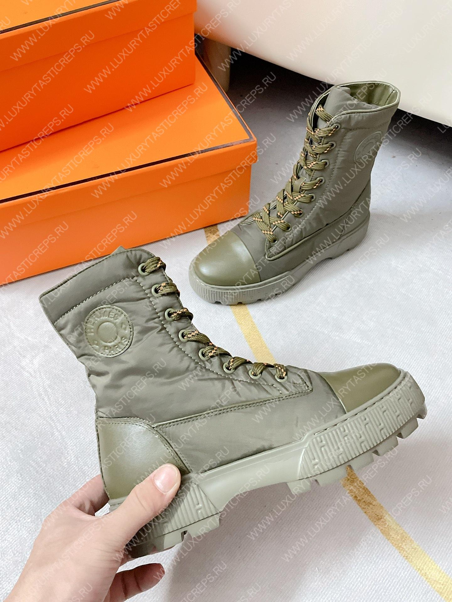 H**mes fresh ankle boot kaki h222052z
