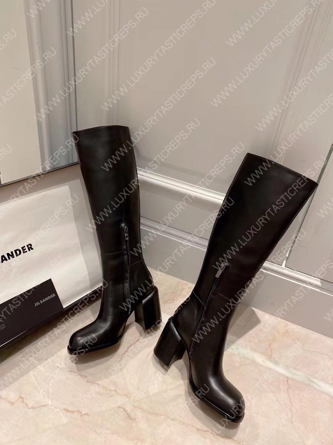 JIL SANDER KNEE BOOTS BLACK J15WW0022