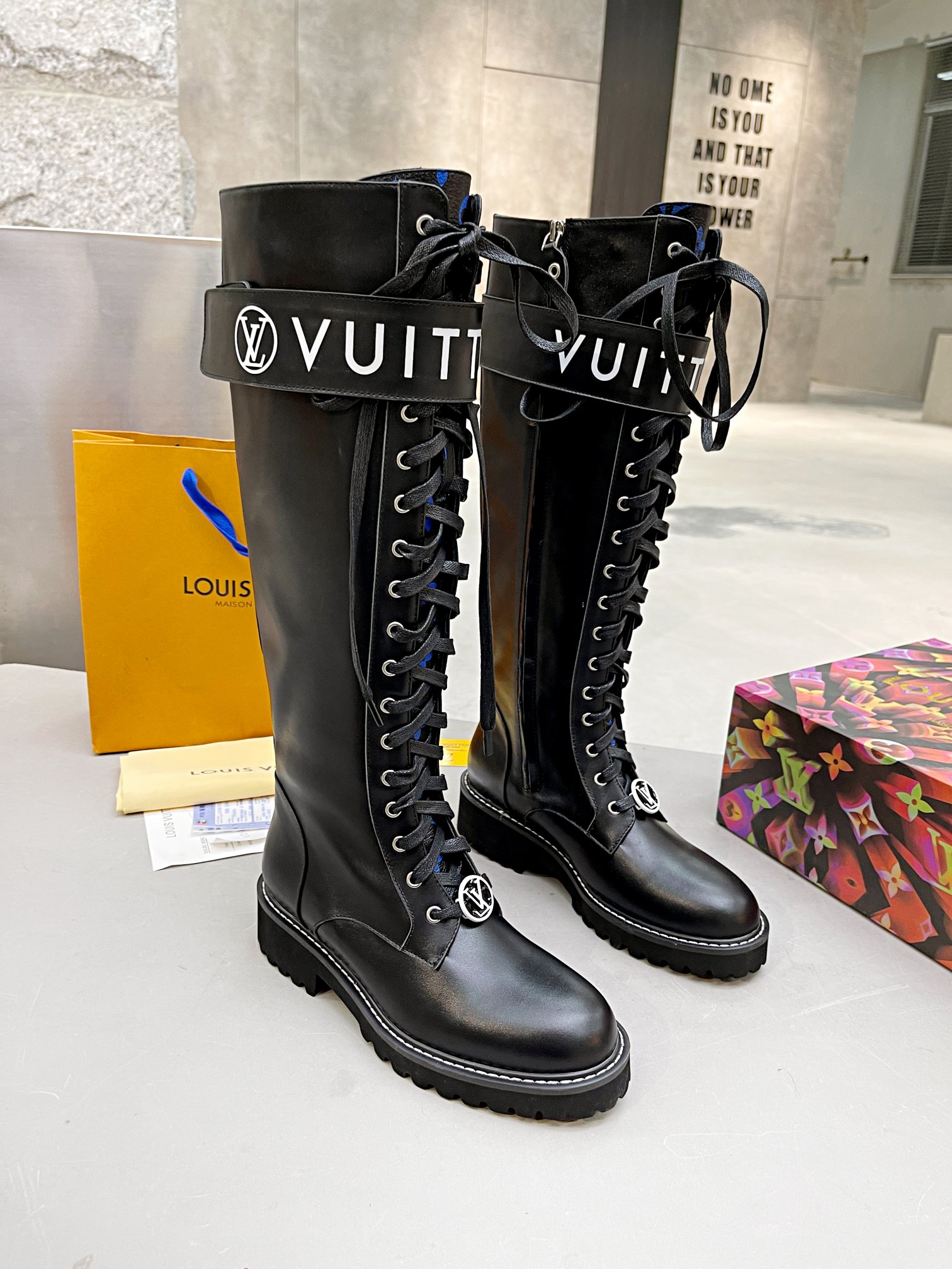 l**is V*t*n territory flat high ranger boots black 1a9h1m