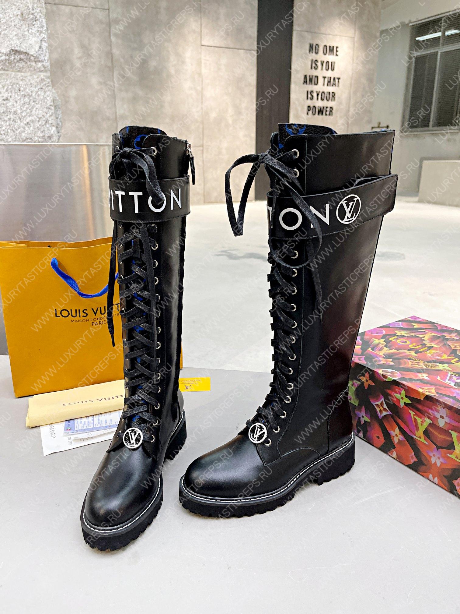 l**is V*t*n territory flat high ranger boots black 1a9h1m