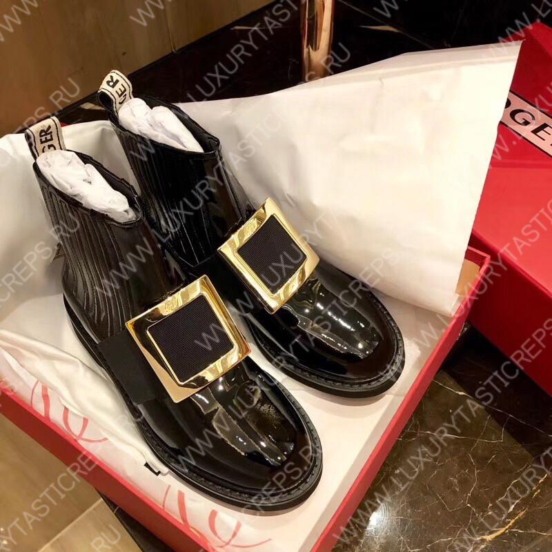 ROGER VIVIER VIV’ RANGERS CHELSEA BOOTIES BLACK RVW54825210D1PB999