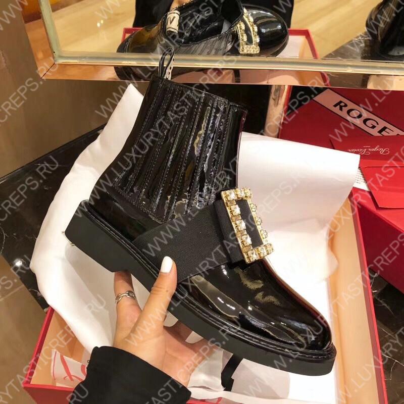 ROGER VIVIER VIV’ RANGERS CHELSEA BOOTIES BLACK RVW54825210D1PB999