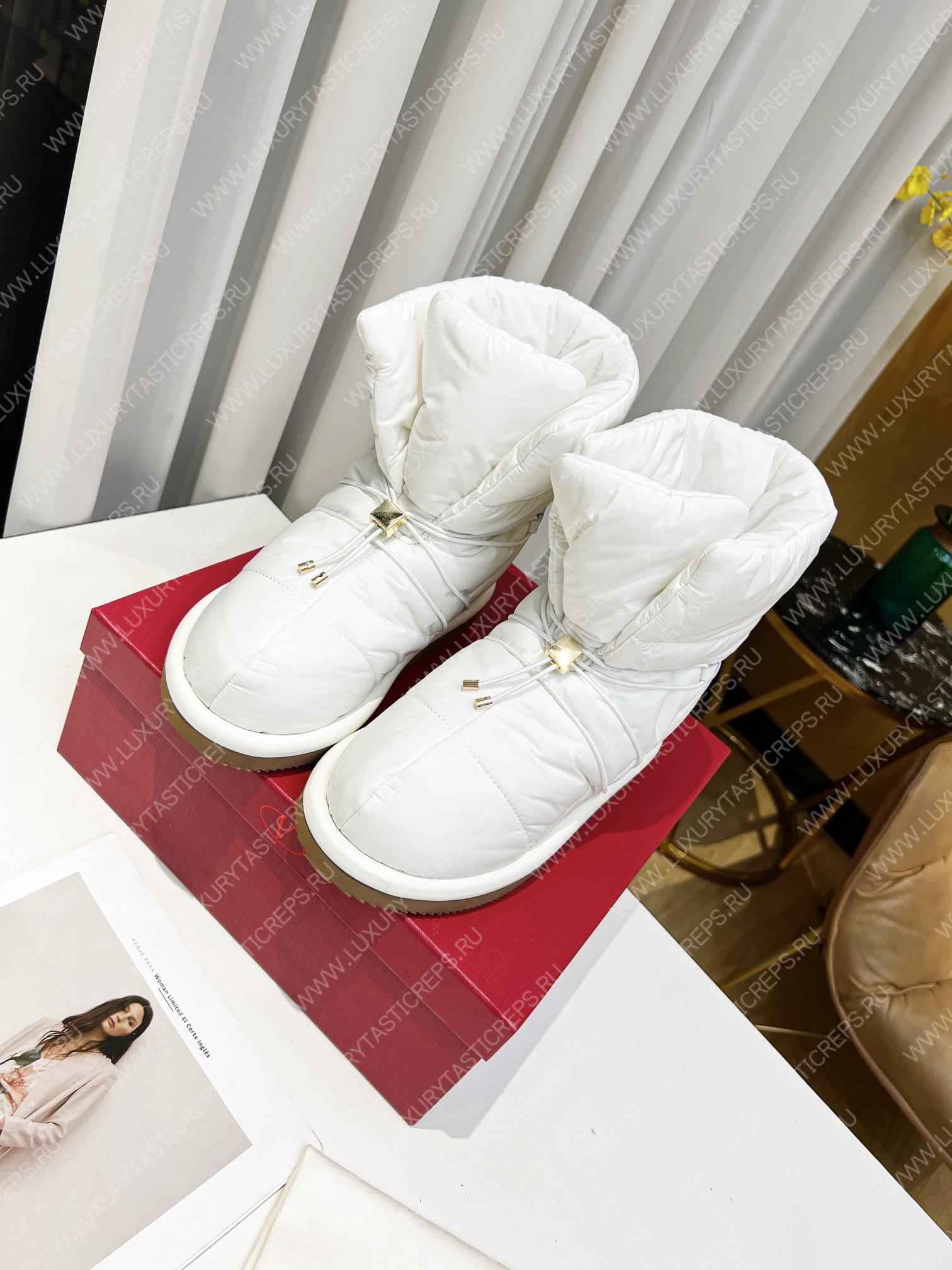 VALENTINO V-LOGO SNOW BOOTIES WHITE XW2S0DY3KCF