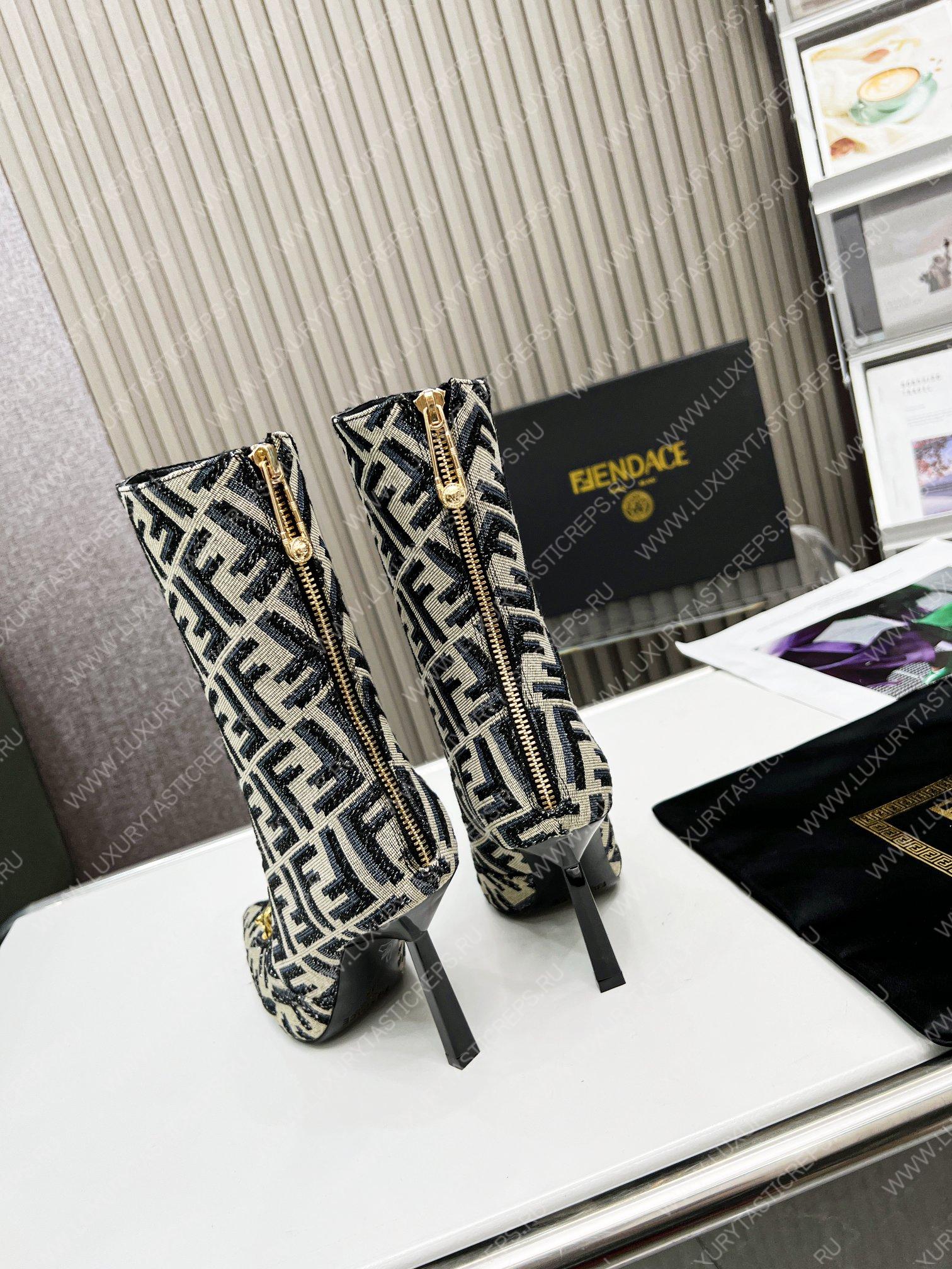 VERSACE FENDACE FF JACQUARD BOOTS MULTICOLOR 1004496
