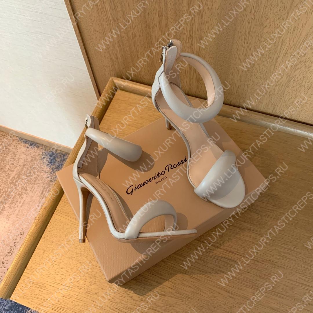 GIANVITO ROSSI BIJOUX NAPPA SANDAL WHITE G61635