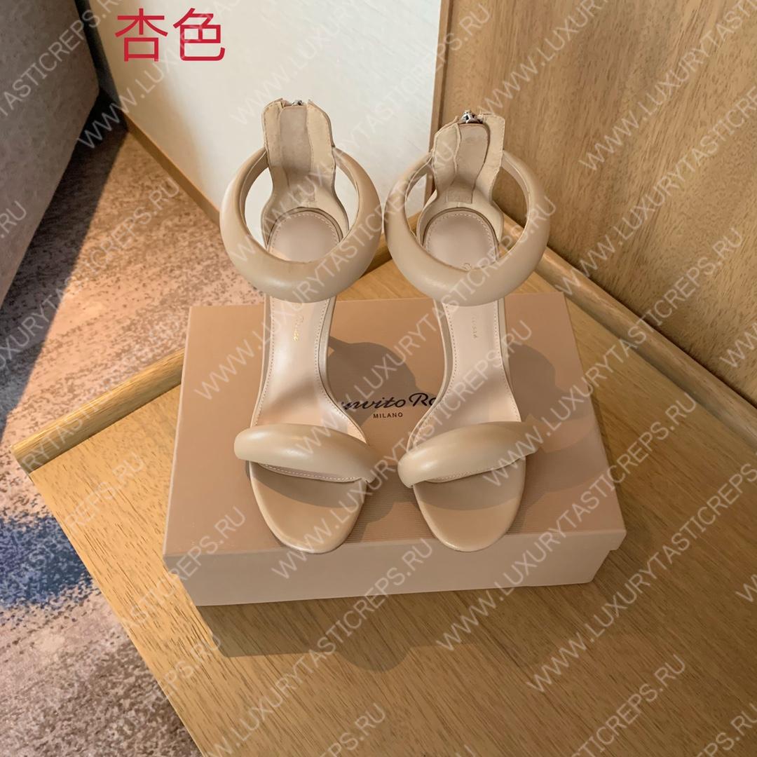 GIANVITO ROSSI BIJOUX NAPPA SANDAL FAWN G61635