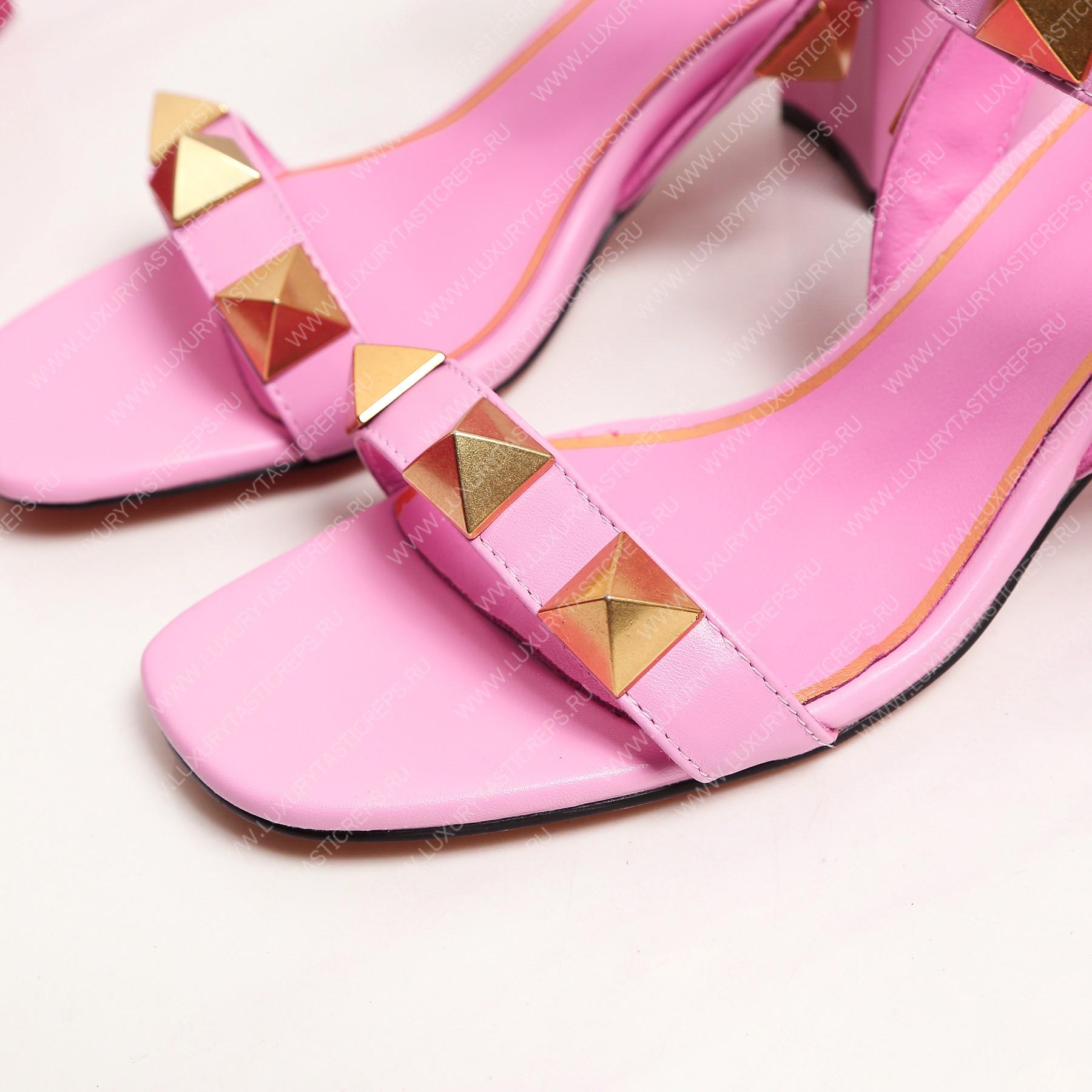 VALENTINO ROMAN STUD SANDAL PINK 1W2S0CR2ZWM