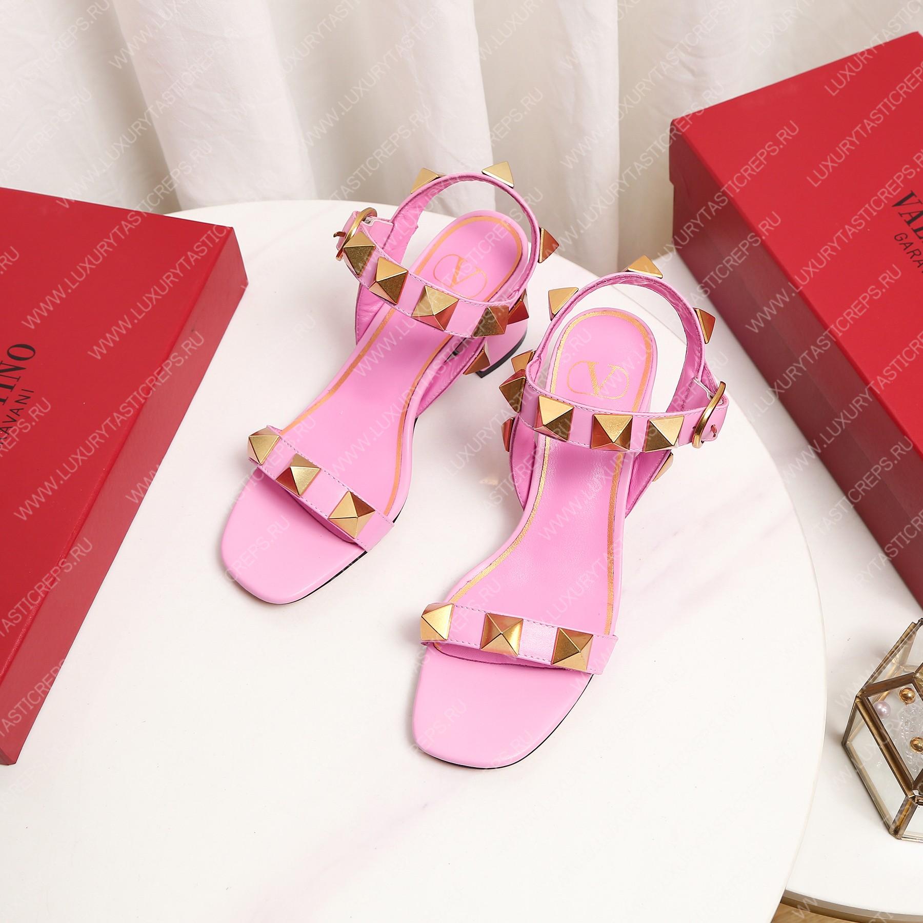 VALENTINO ROMAN STUD SANDAL PINK 1W2S0CR2ZWM