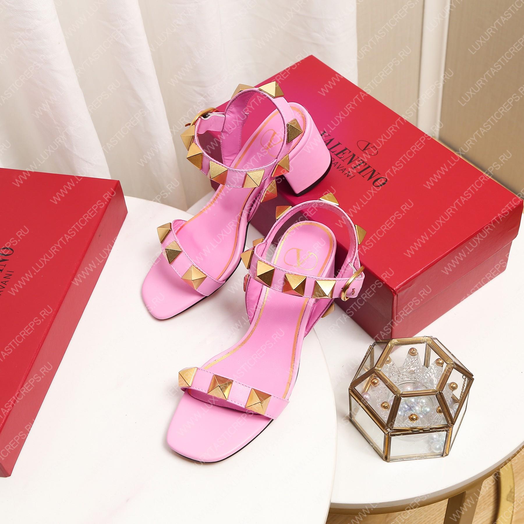 VALENTINO ROMAN STUD SANDAL PINK 1W2S0CR2ZWM