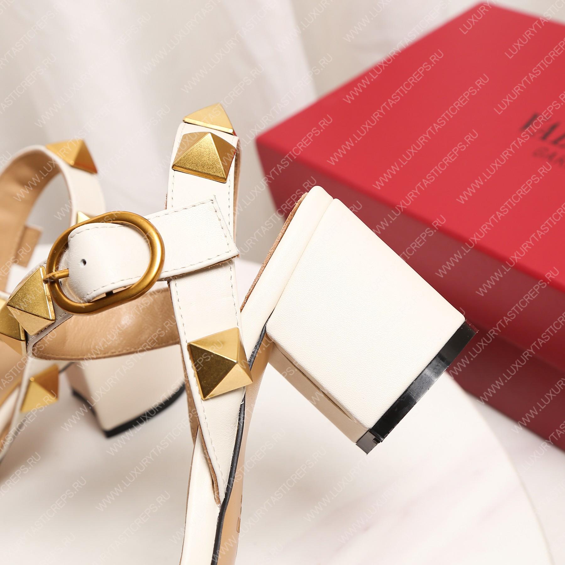 VALENTINO ROMAN STUD SANDAL WHITE 2W2S0CR2ZWM