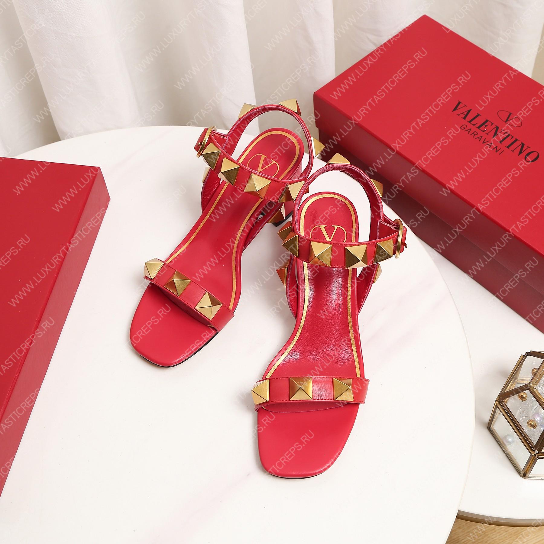 VALENTINO ROMAN STUD SANDAL ROSSO VALENTINO WW2S0CR2ZWM