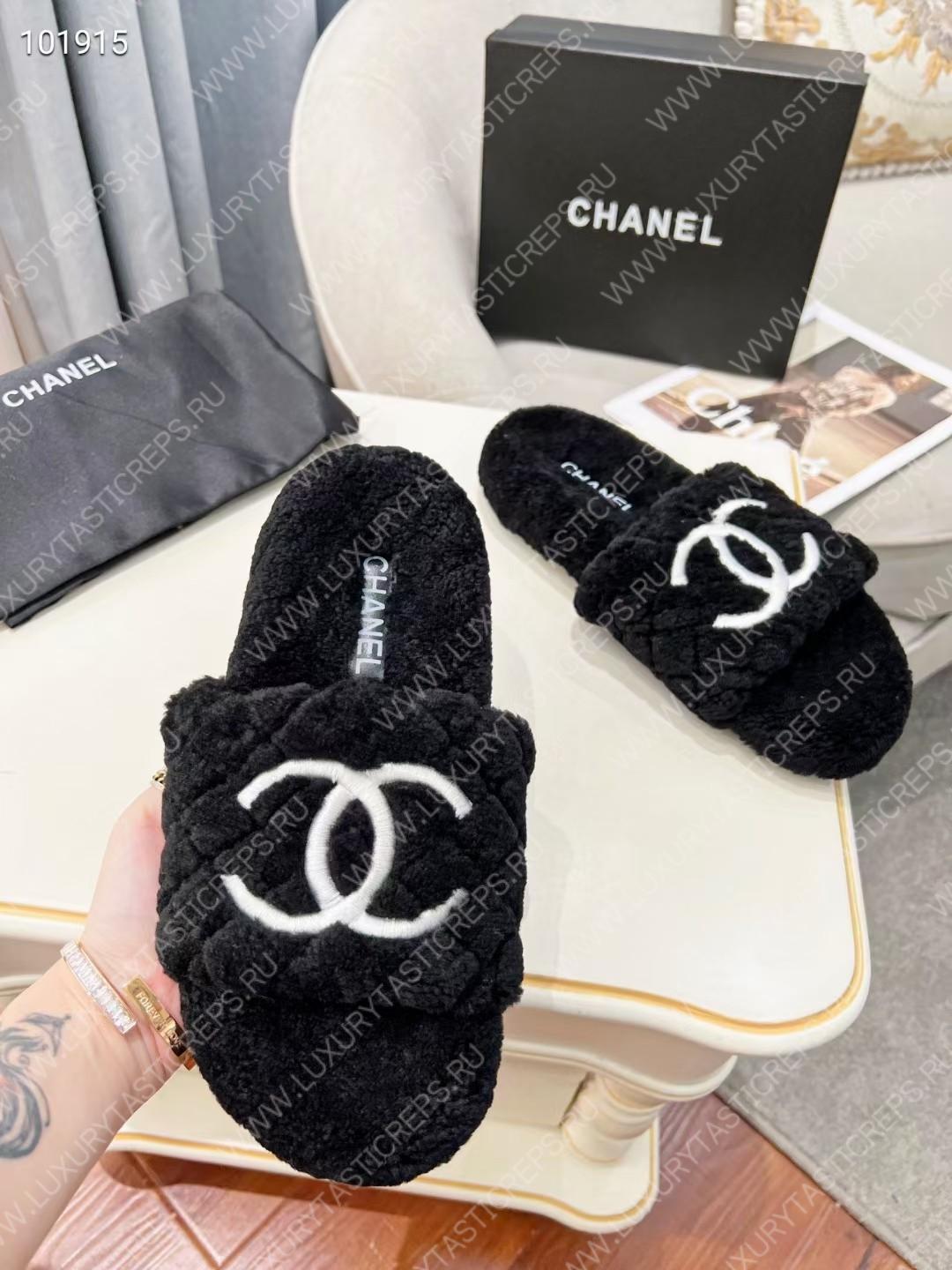 Ch*el wool mules black g39059