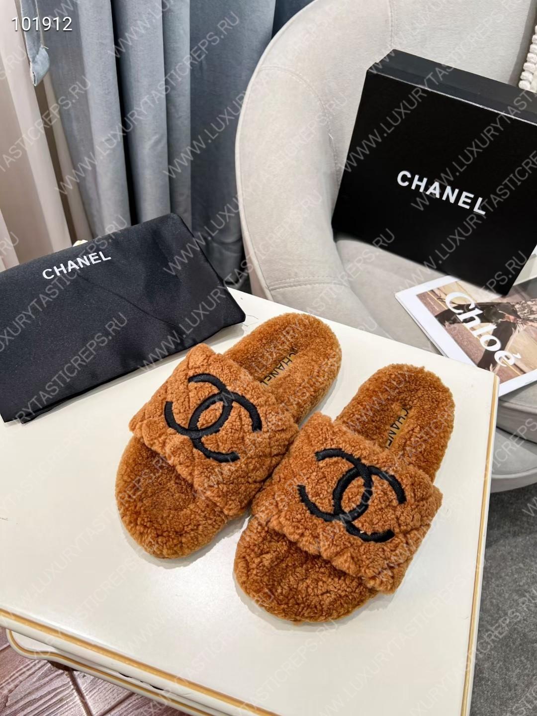 Ch*el wool mules brown g39059